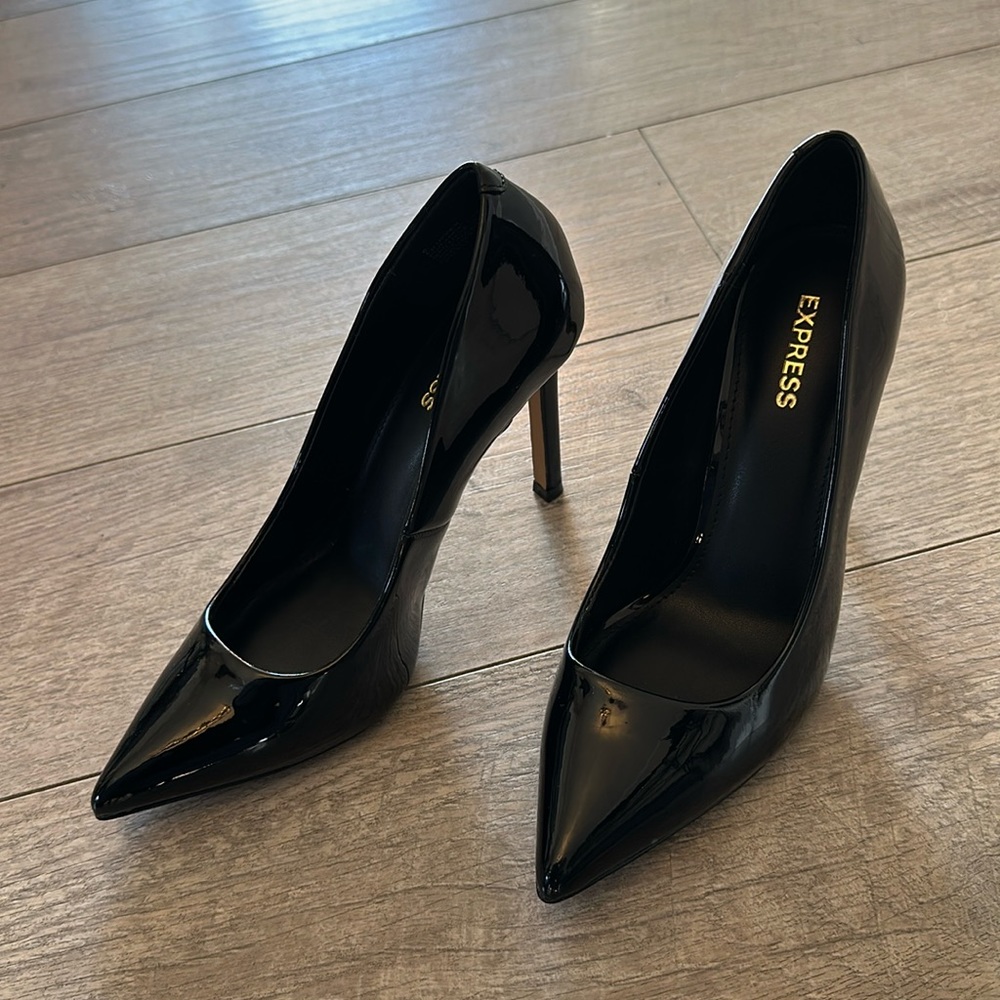 Express patent leather heels